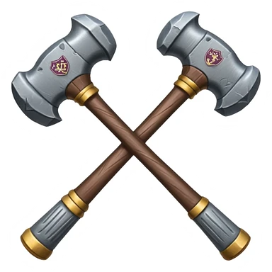 Crossed shipyard hammers as seen on the west Ham United crest sticker
