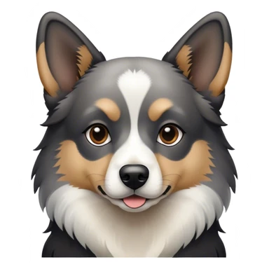 Dog shepdog grey white and black  sticker
