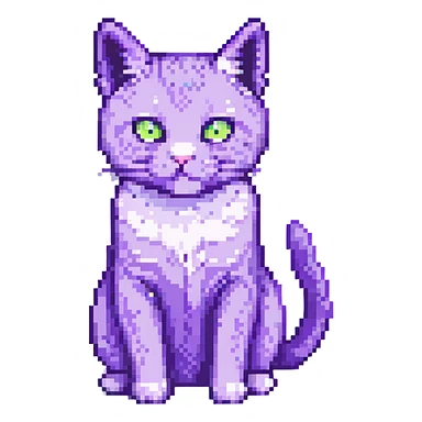 purple cat sticker