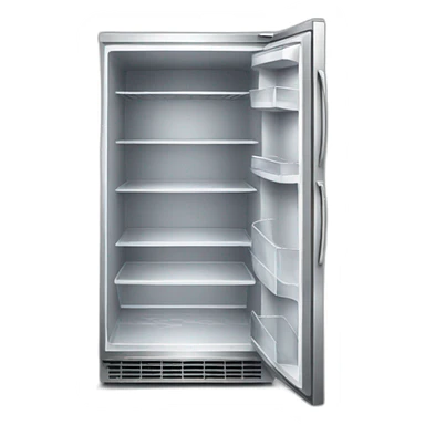 empty silver refrigerator sticker