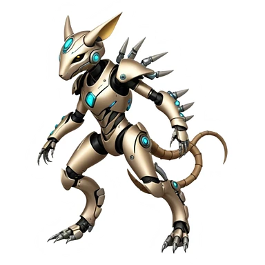 Modern Futuristic Cool Wicked Advanced Detailed Cyborg-Vernid-Trico-species by LiLaiRa full body sticker