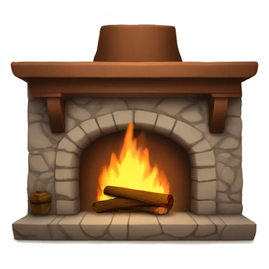 Cozy fire place sticker