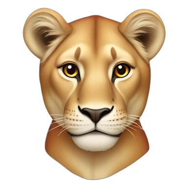 Red lioness sticker