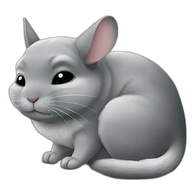 Chinchilla sleeping on a train sticker