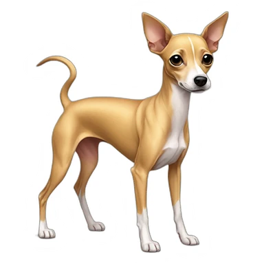 full body golden italian greyhound chihuahua sticker