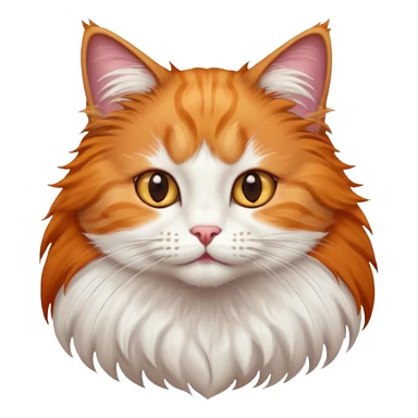 A cat with hair and nails sticker