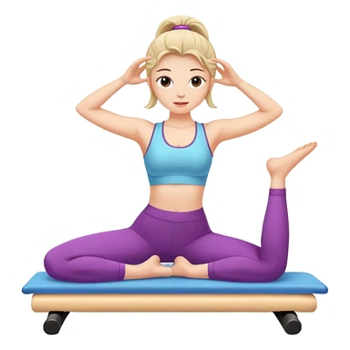 A girly girl doing pilates sticker