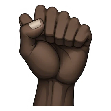 Black power fist sticker
