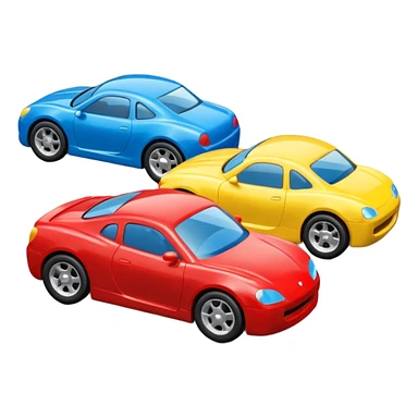 3 toy cars sticker