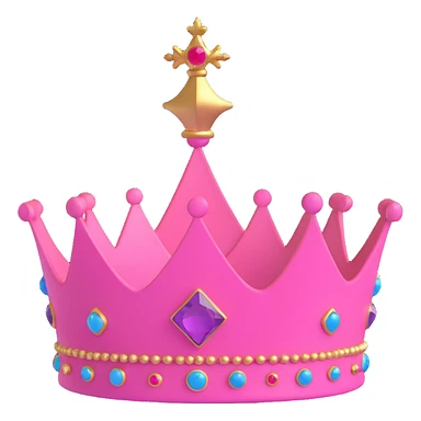 plain pink crown sticker