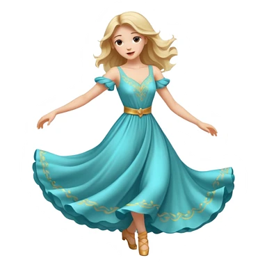 Dancing girl sticker