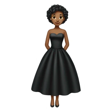 Black formal dress sticker