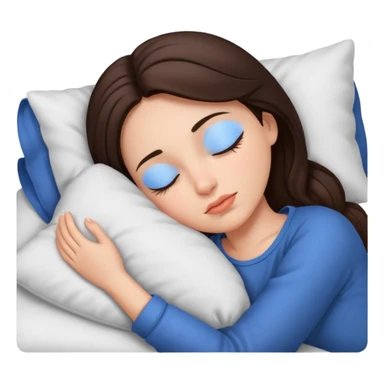 brunette girl sleeping sticker