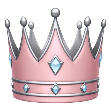 light pink and silver simple crown sticker