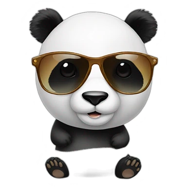 Panda with sunglasses sticker