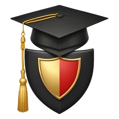 Graduation Cap + Shield sticker
