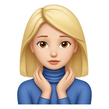 girl that has hands over neck sticker