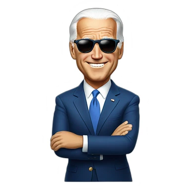 Joe biden with sunglasses sticker