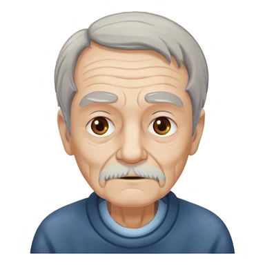 sitting weak old man  sticker