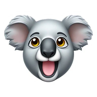 happy koala head sticker