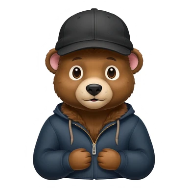black Bear with cap sticker