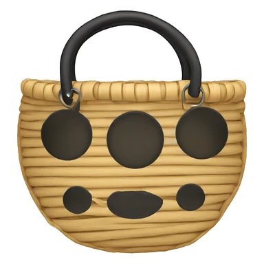 Straw circle bag sticker