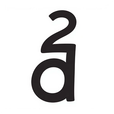The number 2 with the letter D under it sticker