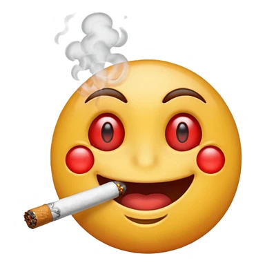 high emoji smoking a blunt  sticker