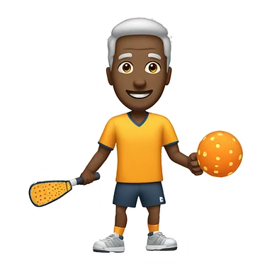 Man playing pickleball sticker