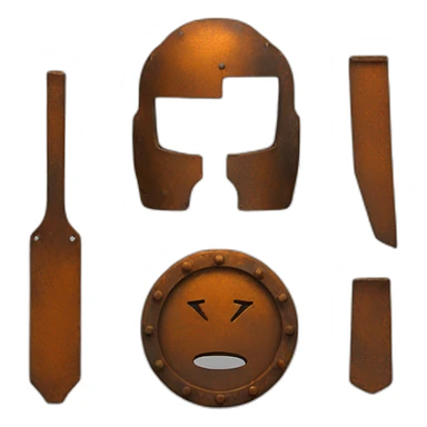 rust high quality metal set sticker
