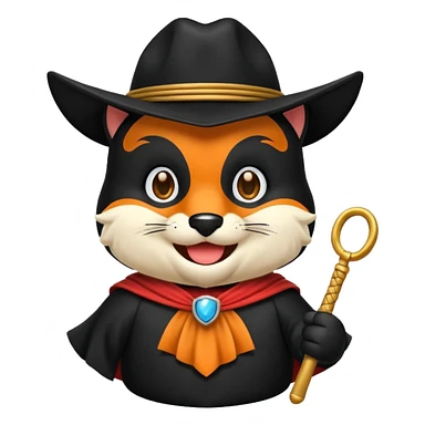 Diseña un Zorro mascota saludando  sticker