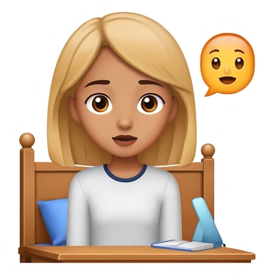 Girl talking in her room sticker