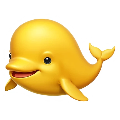 Yellow whale sticker