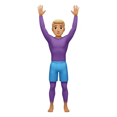 fullbody naked fit nude man hands up sticker