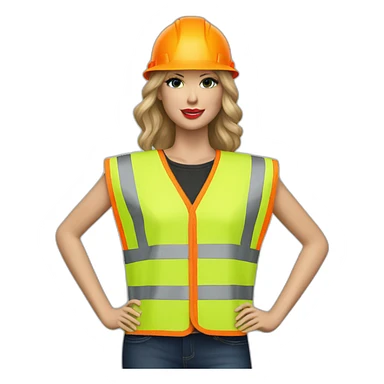Taylor Swift road worker high-visibility vest sticker