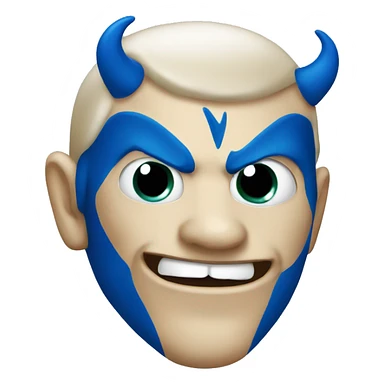 Blue Devil face  sticker