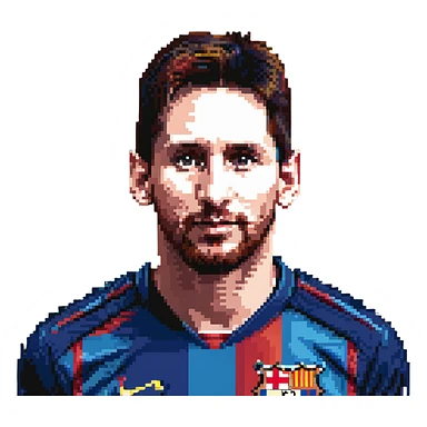 portrait of Lionel Messi sticker