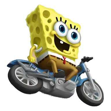SpongeBob riding a rock sticker