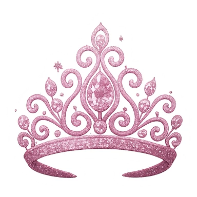 pink sparkling tiara sticker