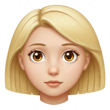 Teenage girl with blonde short hair and hazel eyes sticker