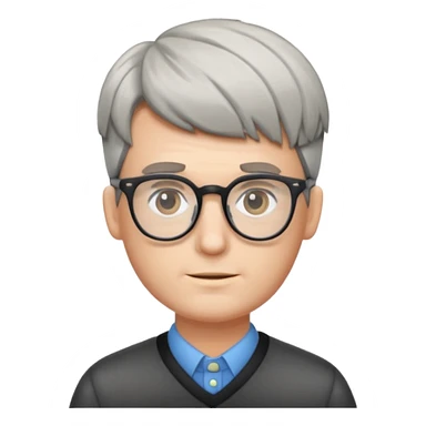 fotografo com cabelo degrade toupet sticker