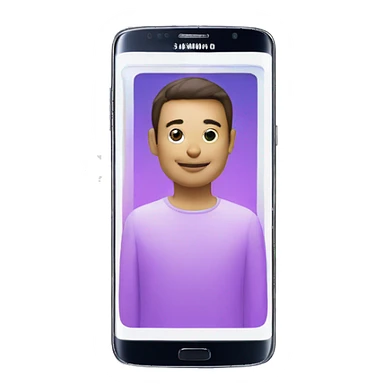 samsung phone with fancy AI sticker