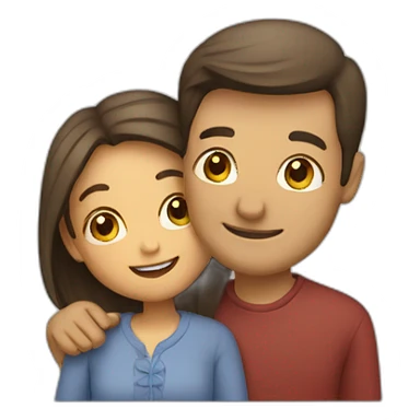 Happy couple hugging each other  sticker