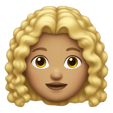 fat girl with blonde curly hair sticker