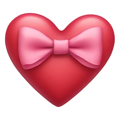 a heart with a bow sticker
