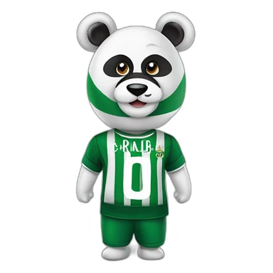Panda con camiseta Del Real Betis Balompié  sticker