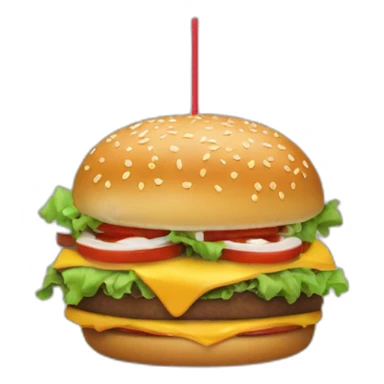 Ichigo qui mange un burger sticker