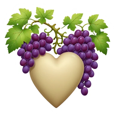 Pale beige heart with the grapevine  sticker