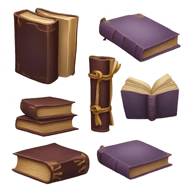 books and scrolls, dungeons and dragons sticker