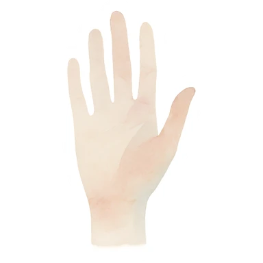hand gesture, watercolor art style sticker